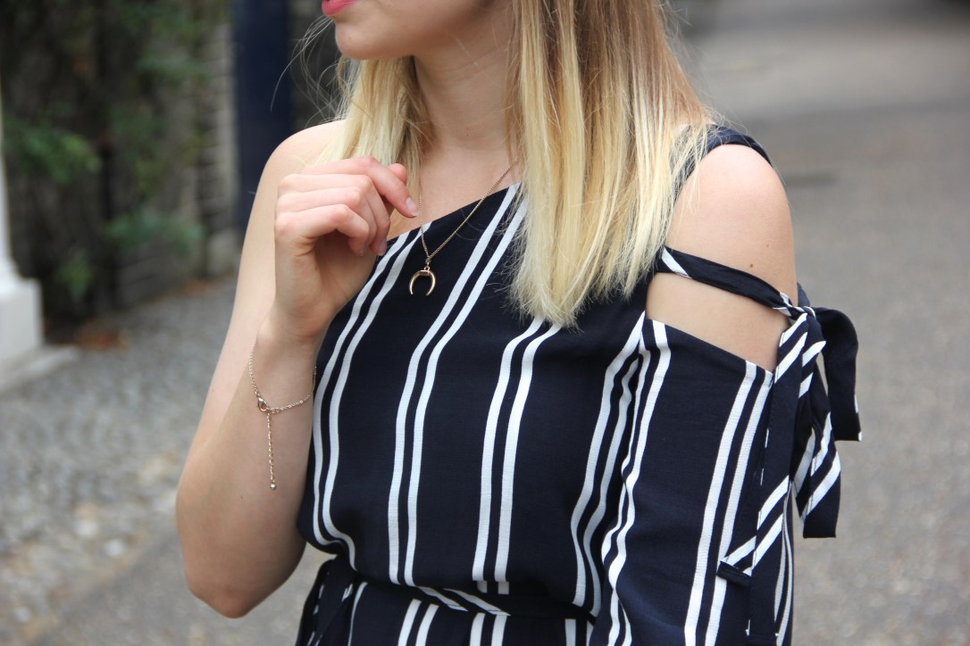 Zara Navy striped dress
