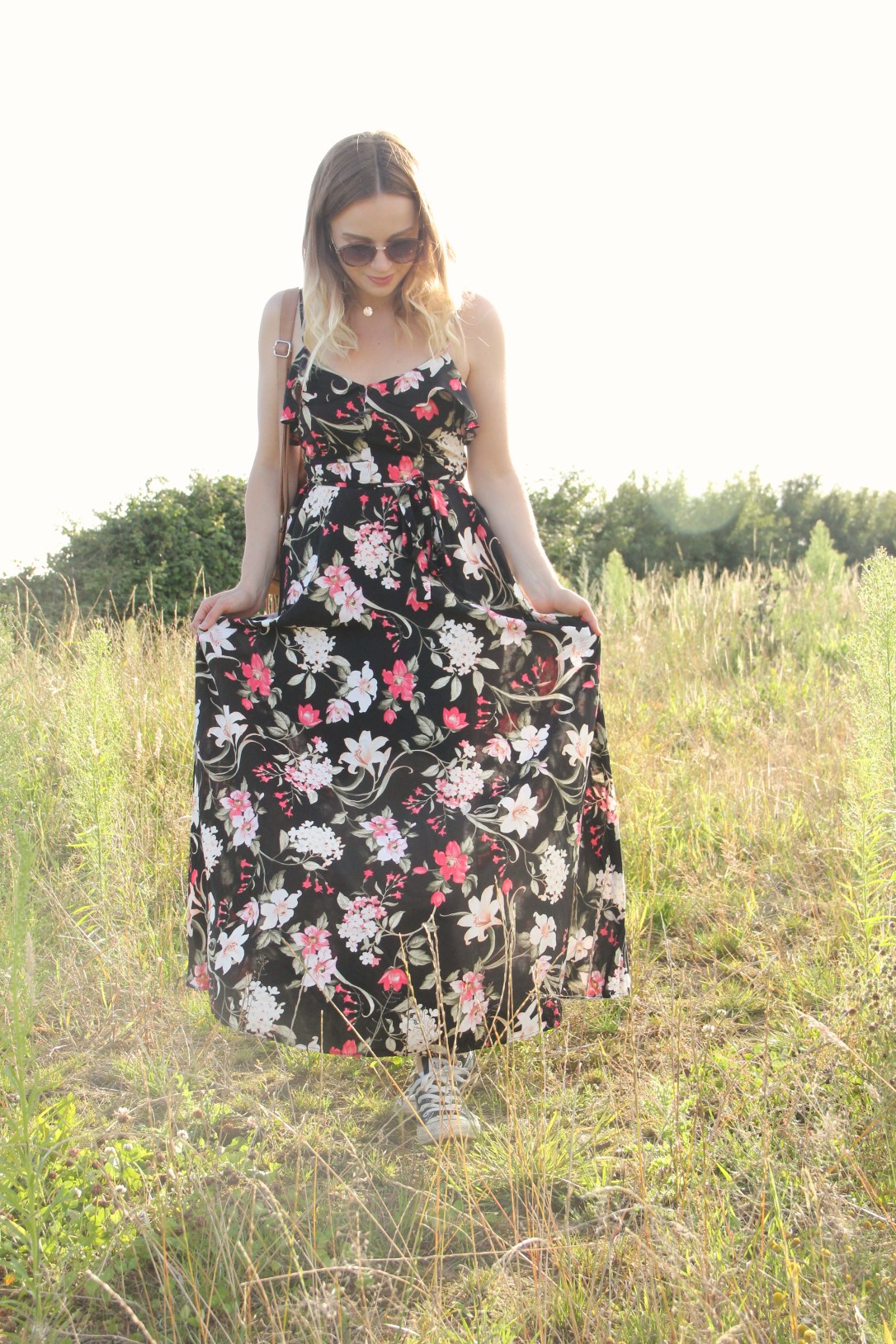 How to style a floral maxi dress