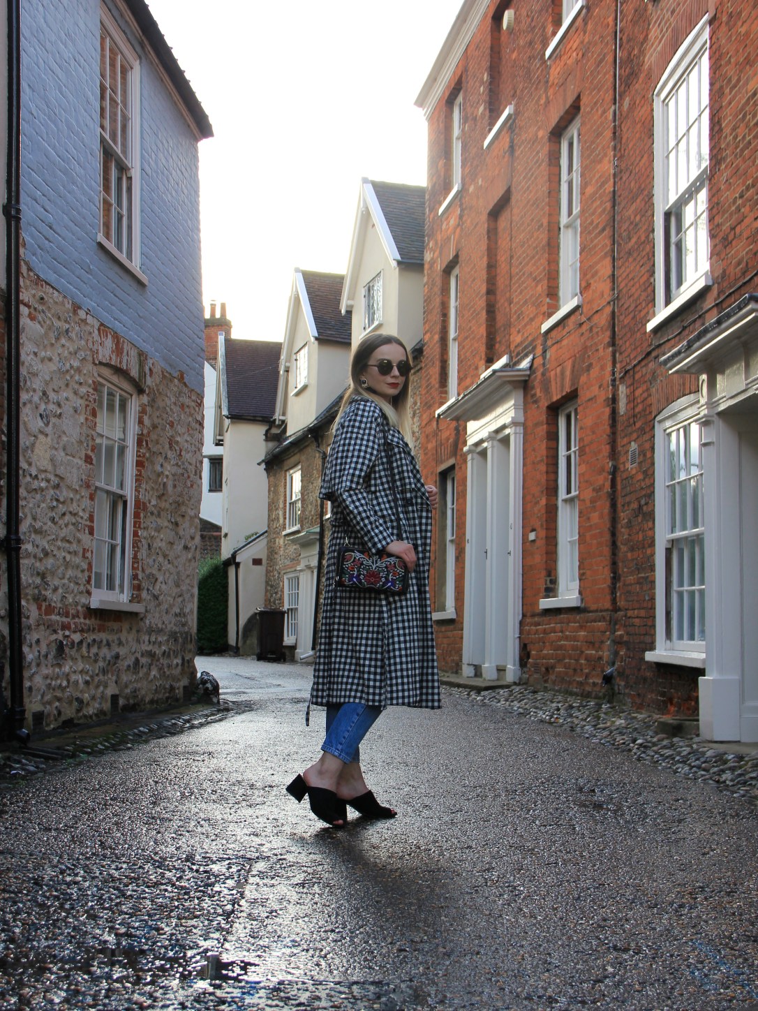 Gingham trench topshop