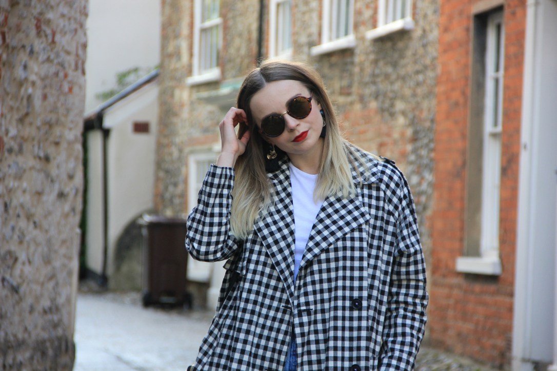 How to style a gingham duster coat