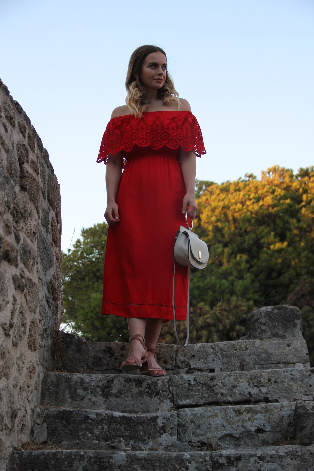 Holiday Style red midi dress