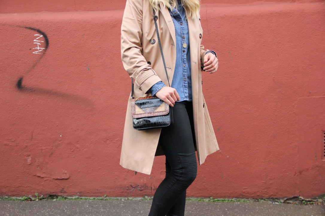 How to style a camel trench coat