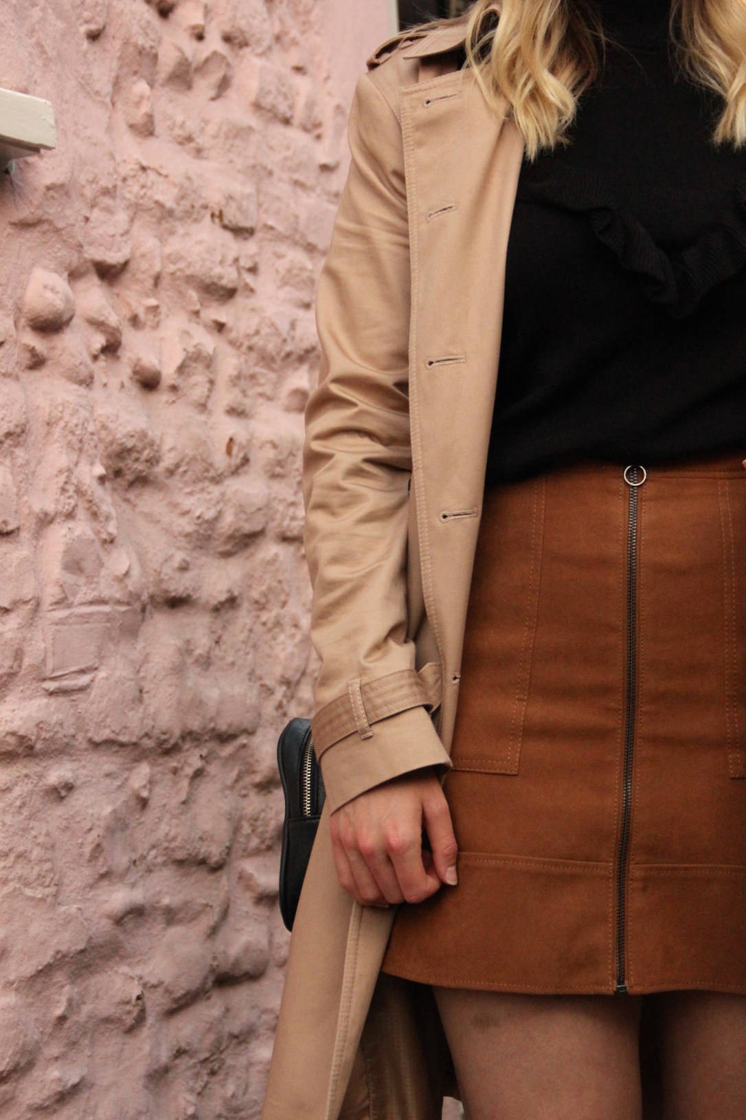 Styling a camel trench coat