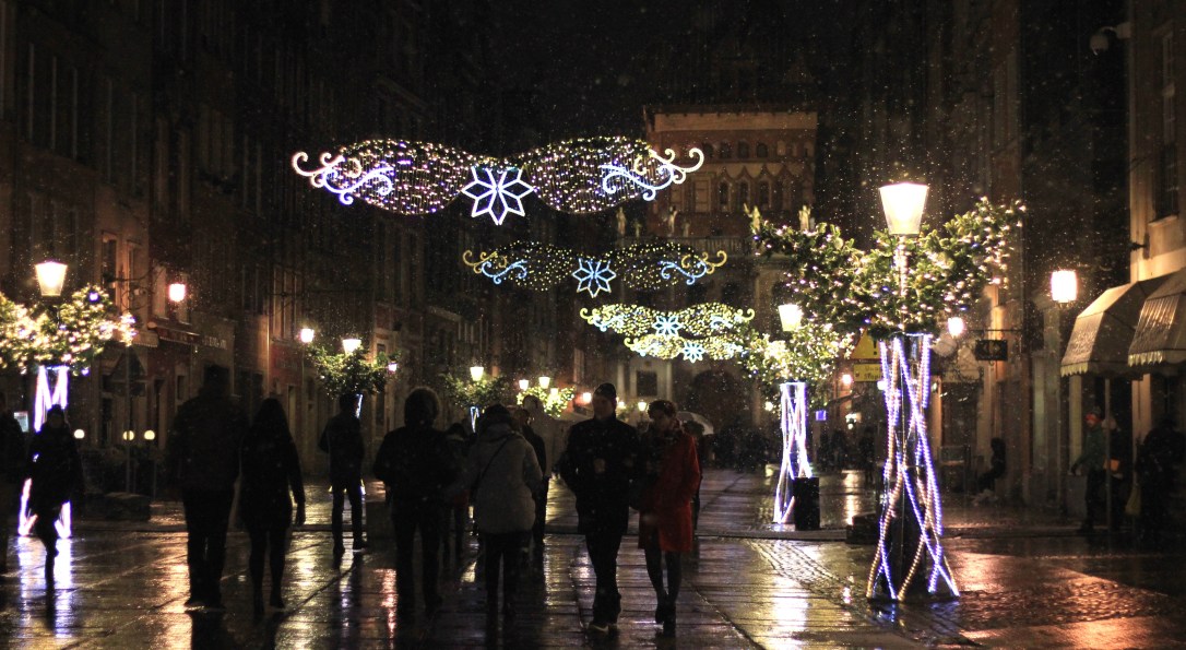 Gdansk Christmas lights old town