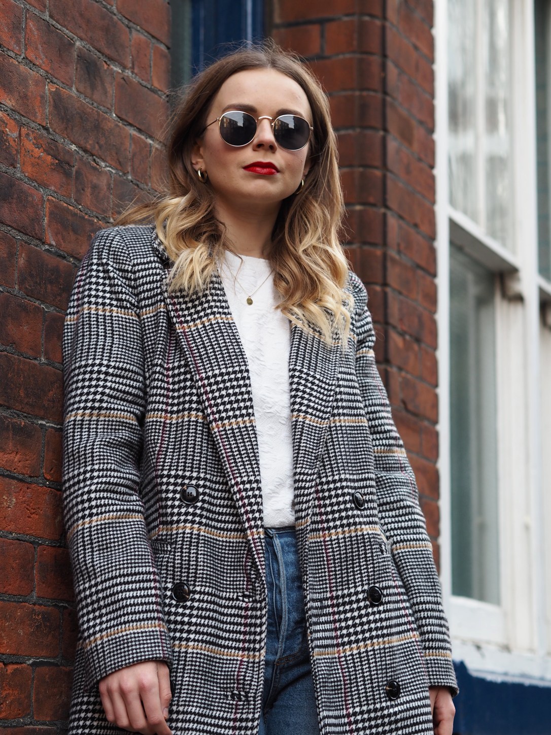 How to style a checked coat