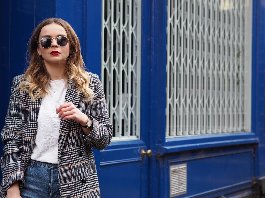 How to style a checked coat