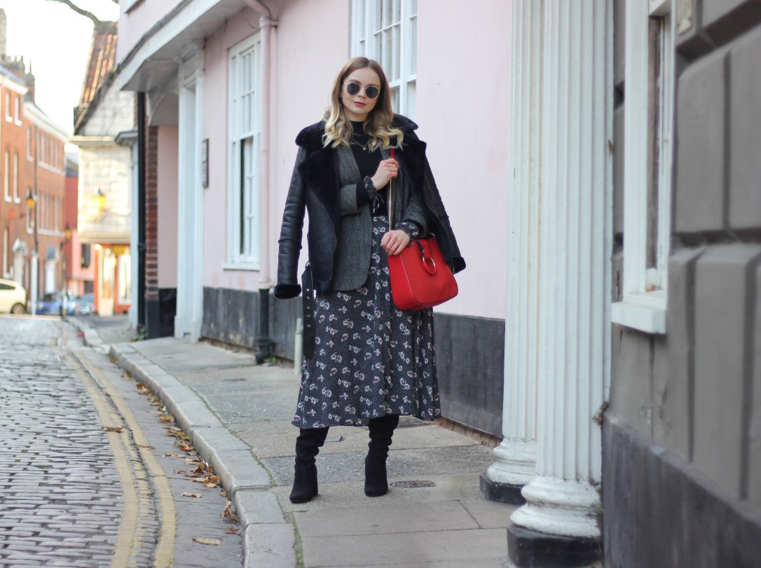 Ways to wear a midi dress in winter