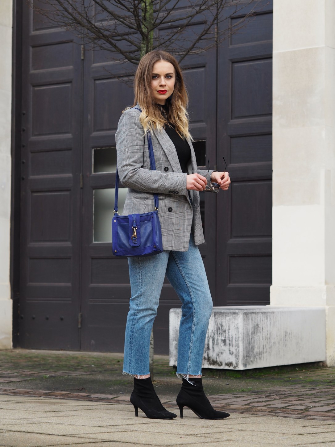 How to style a checked blazer for work