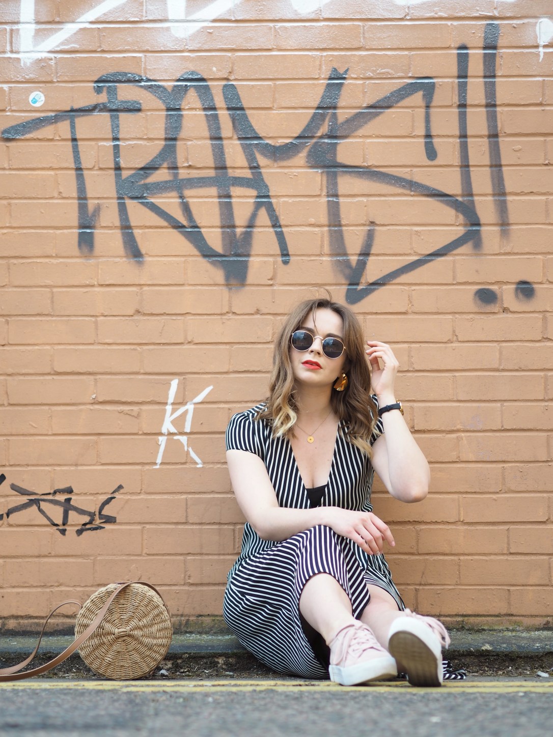 New Look striped midi dress