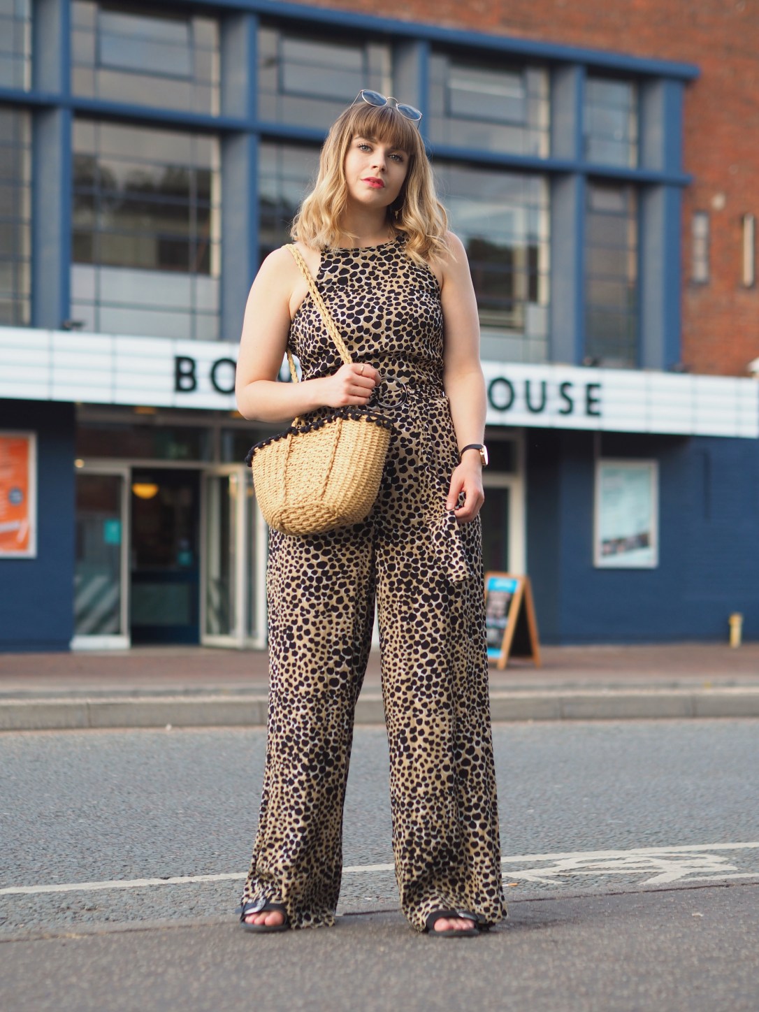 Warehouse leopard print jumpsuit