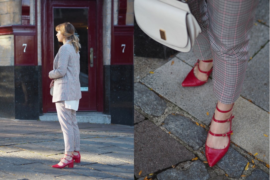 Checked suit outfit ideas