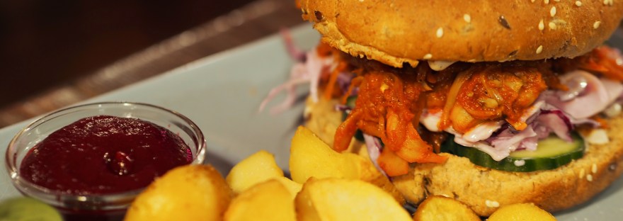 Pulled jackfruit at Rosehip Vegan Bistro in Vilnius, Lithuania